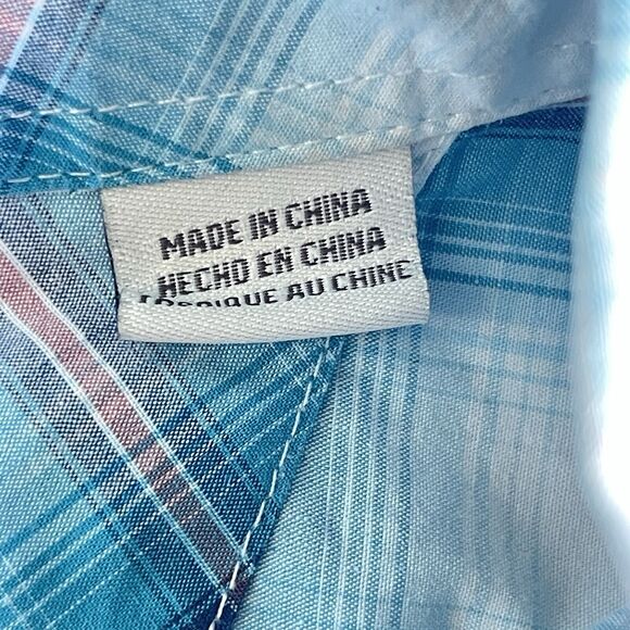 Roper Western Shirt Mens Medium Plaid Button Up Cotton Cowboy Ranch Rodeo Work - Picture 8 of 12